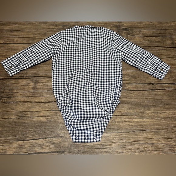Just One You 9 Month Long Sleeved Button Down Bodysuit - Picture 2 of 3